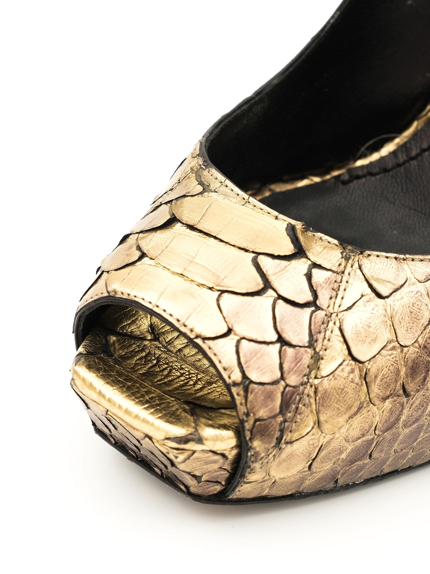 Excellent Barbara Bui Yellow Leather Peep-Toe High Heels Size 37.5