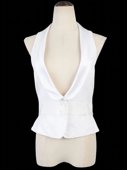 Emporio Armani White Sleeveless Vest Excellent Condition Size L