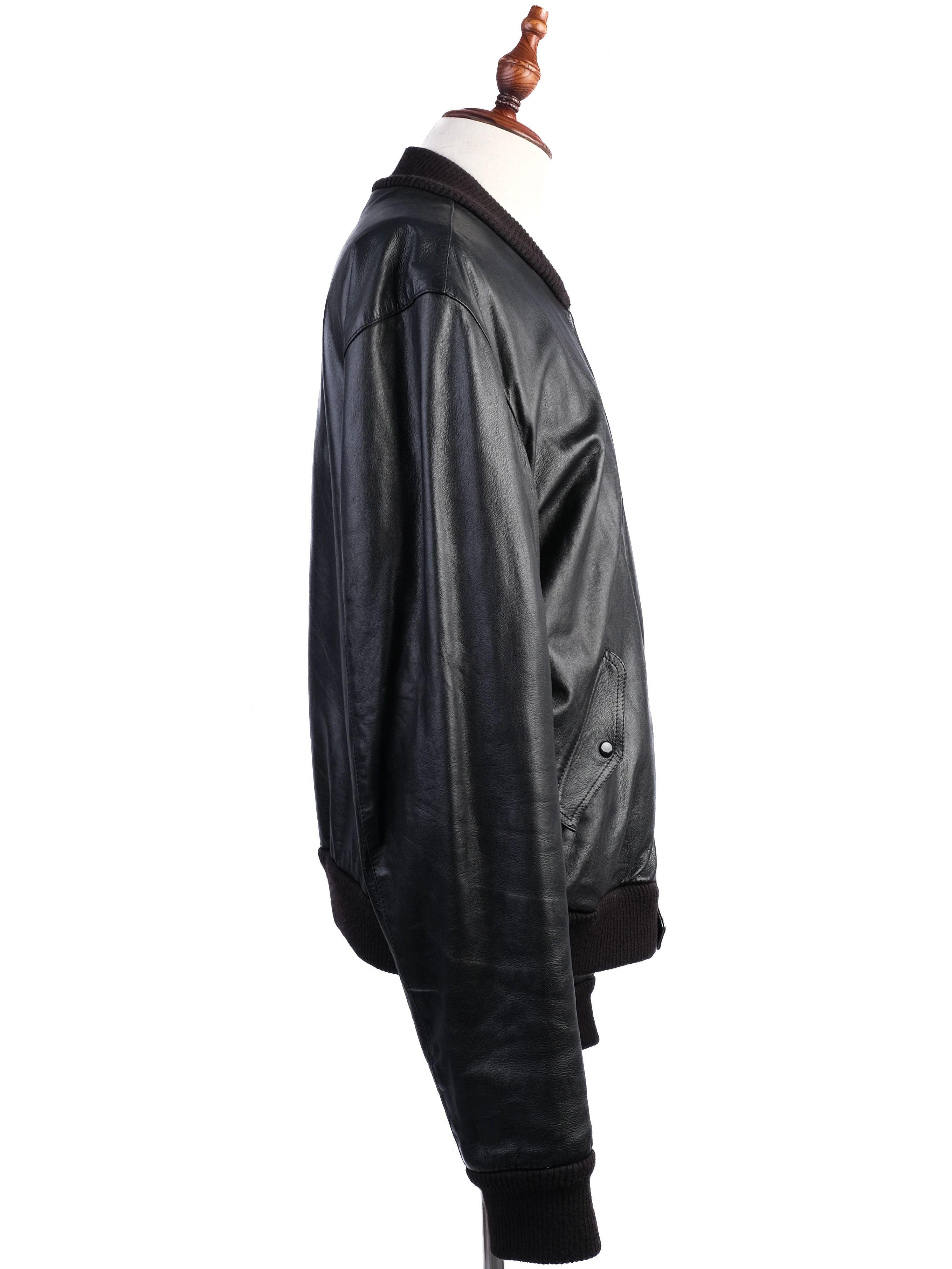 Excellent Dolce Gabbana Black Wool Bomber Jacket for Men