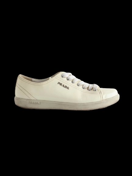 Average Condition Prada Yellow Lacquer Sneakers Size 36