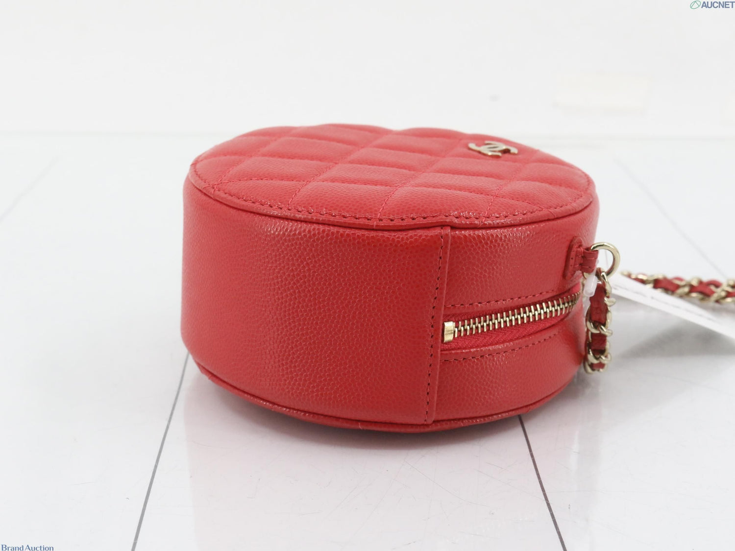 Chanel Matelasse Caviar Skin Coco Mark Round Chain