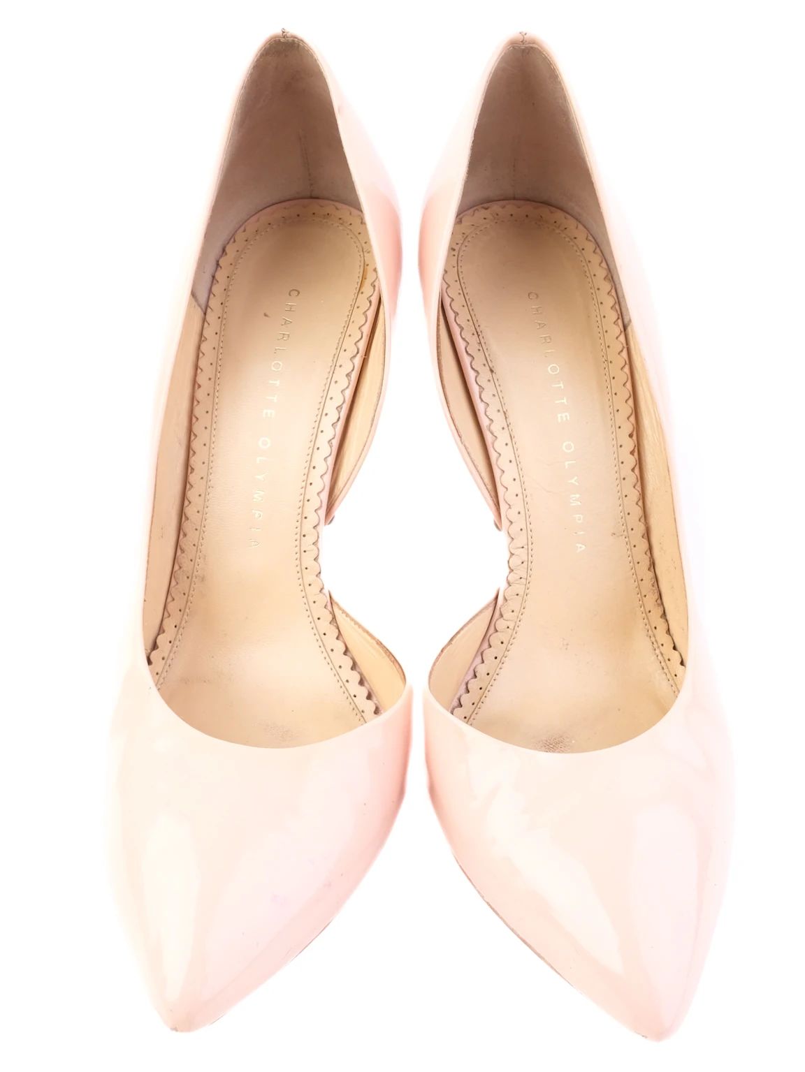 Charlotte Olympia Pink Leather High-Heeled Shoes Size 38.5