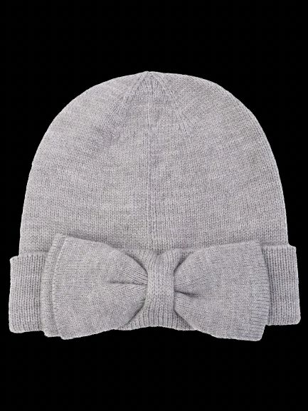 Excellent Kate Spade Gray Wool Beanie Hat with Bow Size S