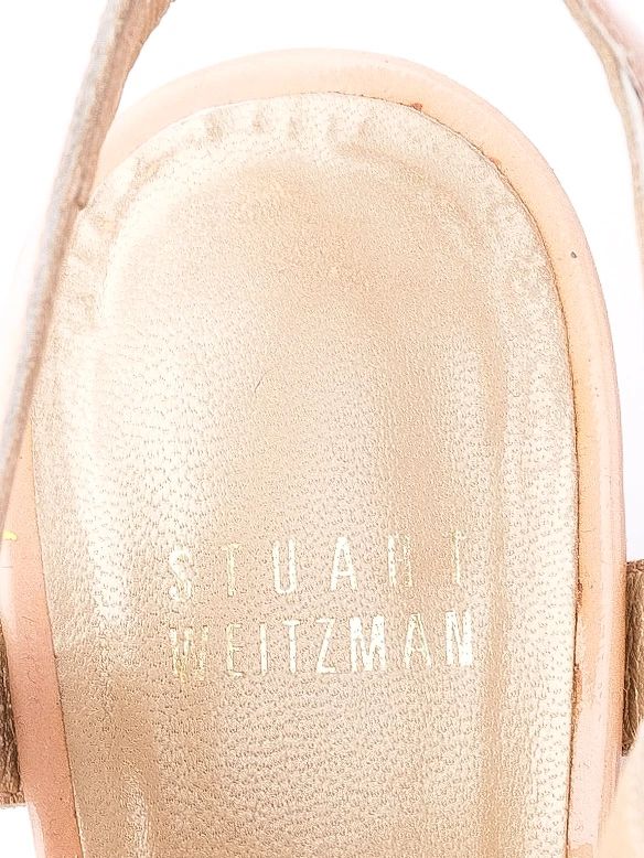 Excellent Stuart Weitzman Orange Leather High-Heeled Sandals Size 38