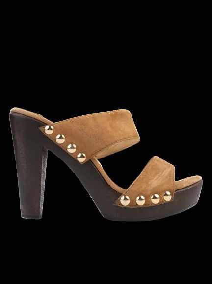 Excellent Jimmy Choo Orange Leather High-Heeled Platform Sandals Size 37