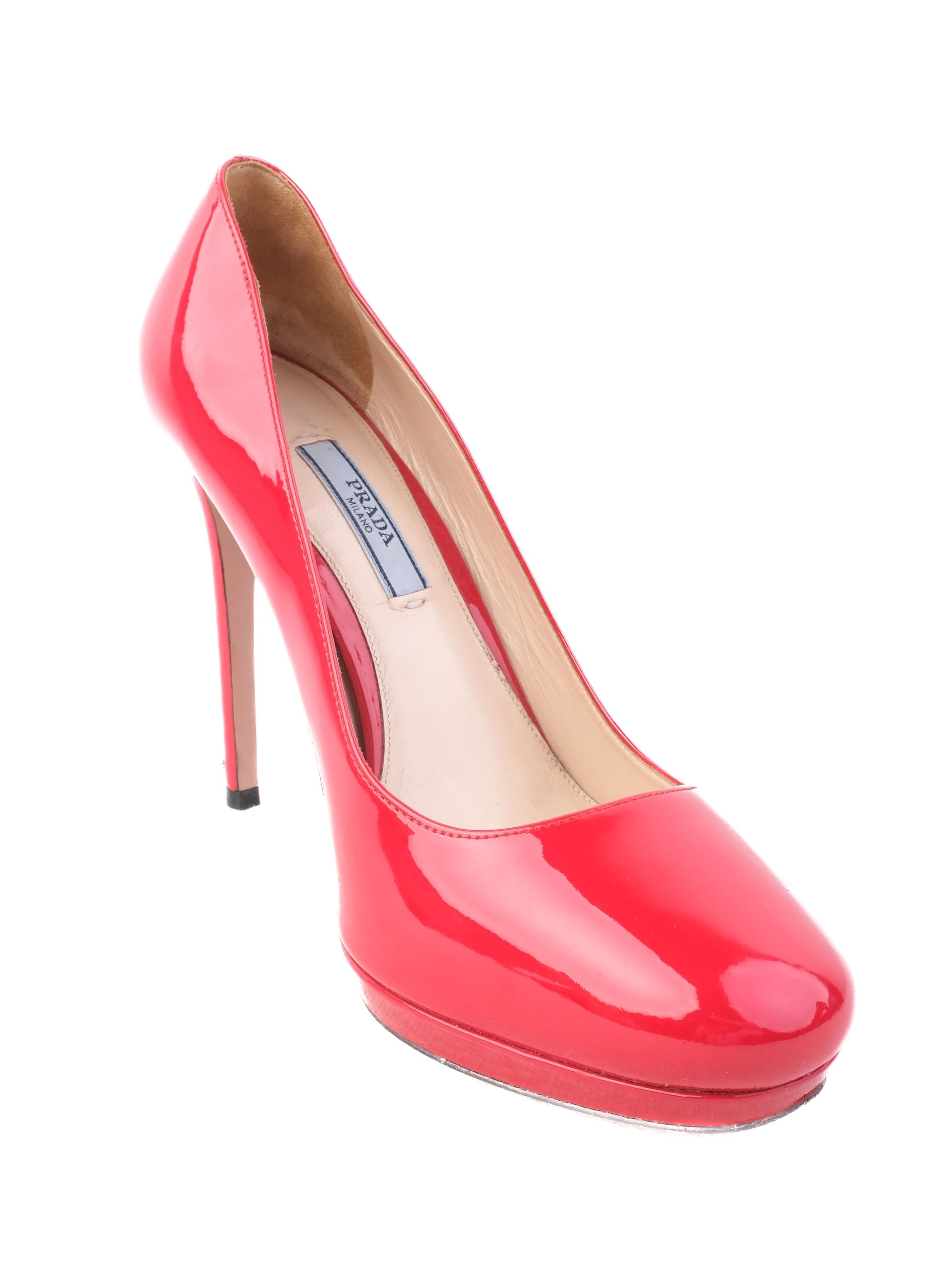 Excellent Prada Red Patent Leather High-Heels Size 38.5
