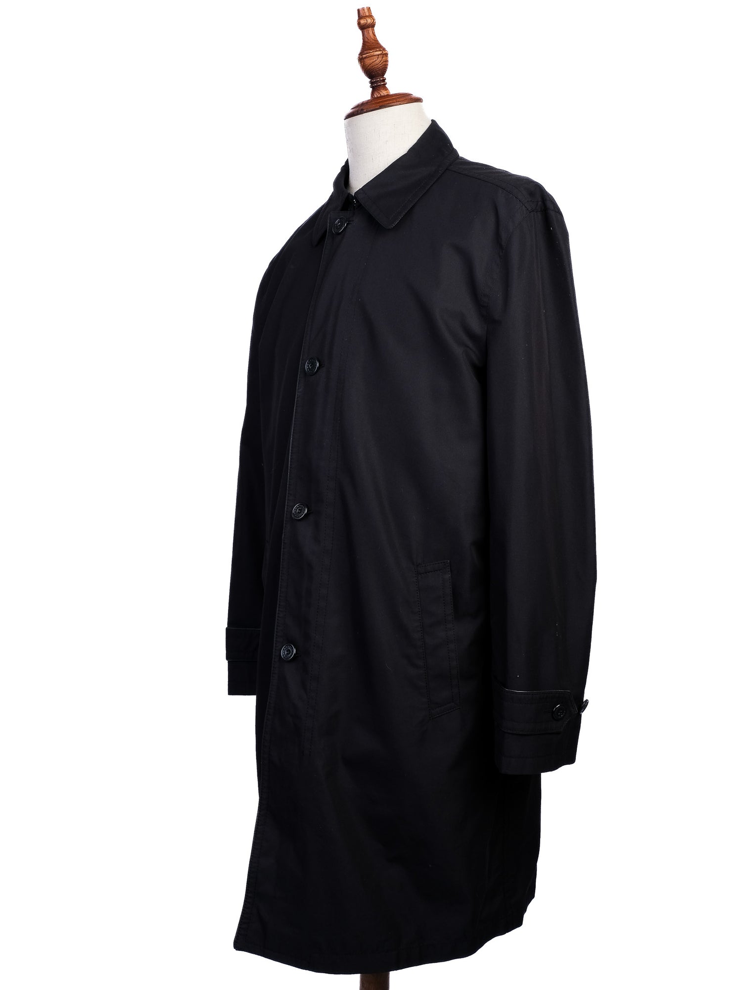 Perfect Ermenegildo Zegna Black Nylon Trench Coat Size XL