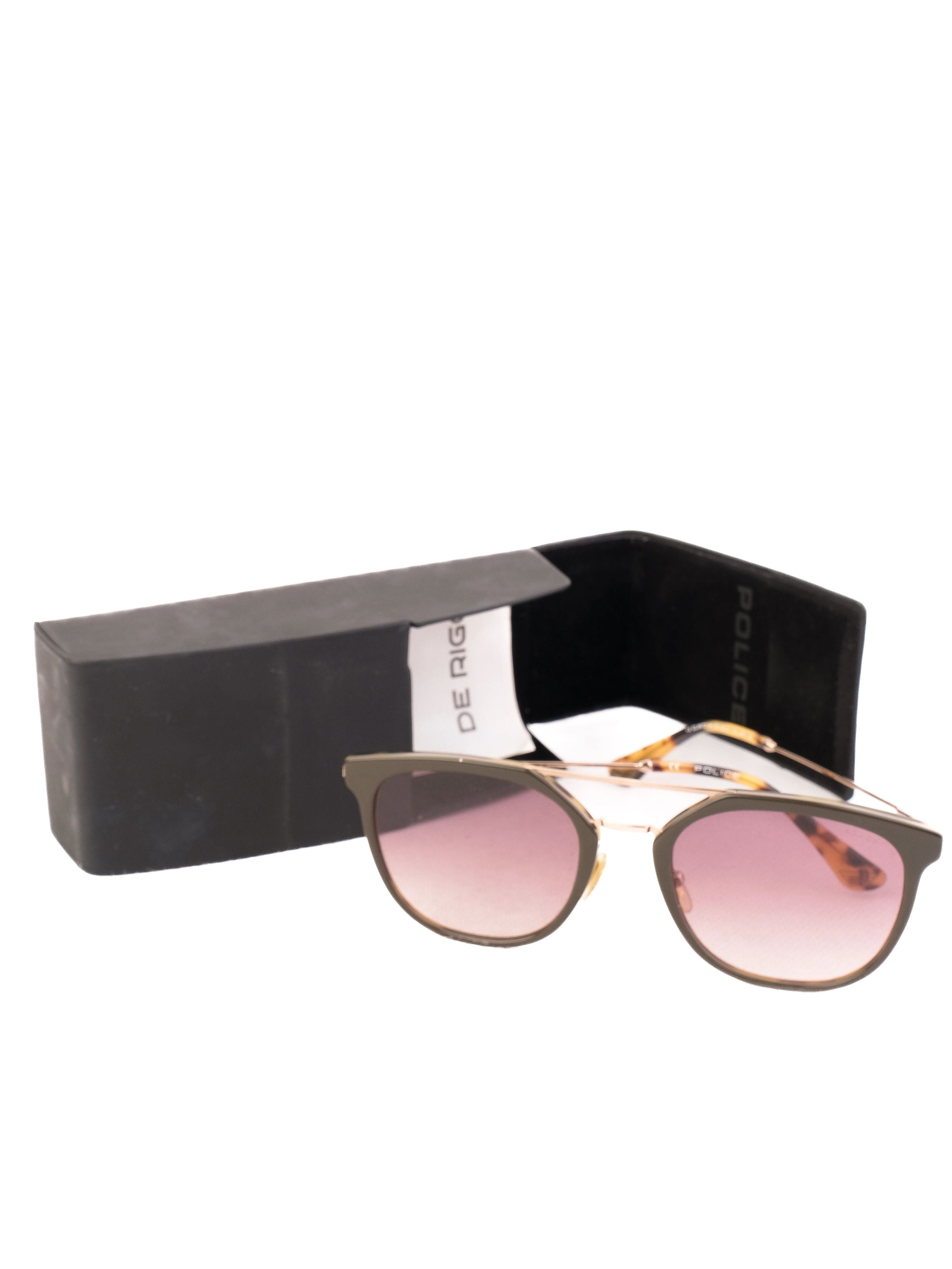 Excellent Police Sunglasses Pink Tinted Lenses M Women&