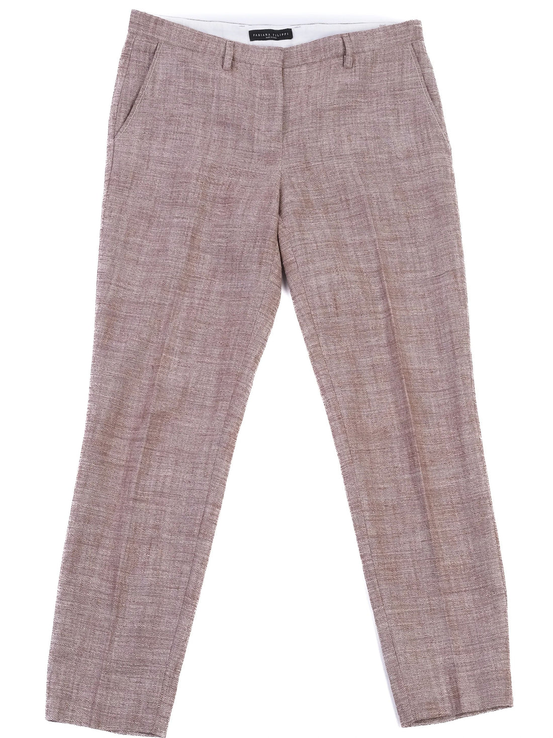 Excellent Fabiana Filippi Pink Silk Trousers Size S Made in Italy