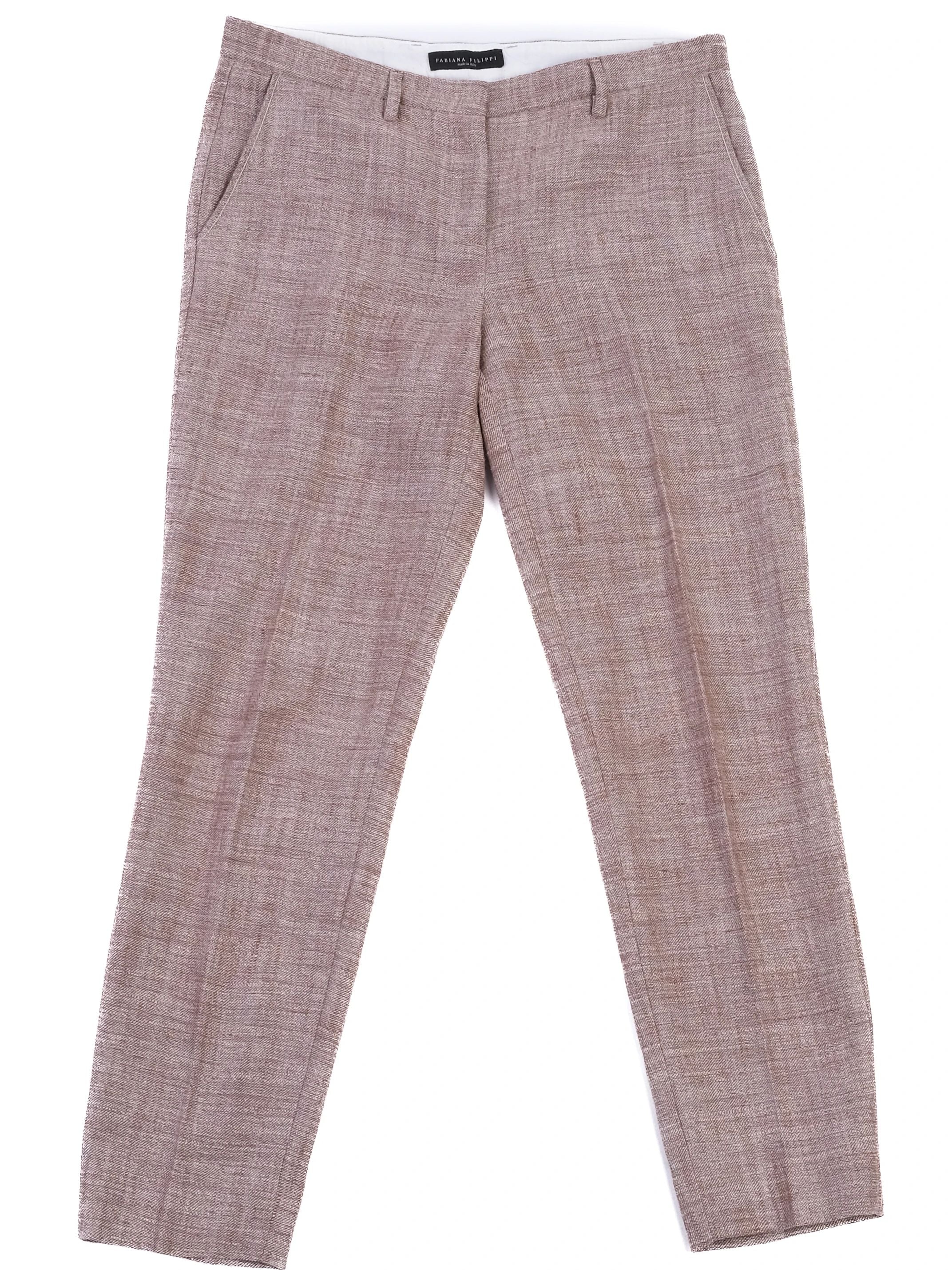 Excellent Fabiana Filippi Pink Silk Trousers Size S Made in Italy