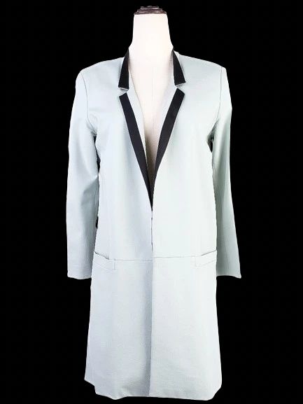 Excellent Massimo Rebechi Blue Viscose Long Blazer Size L