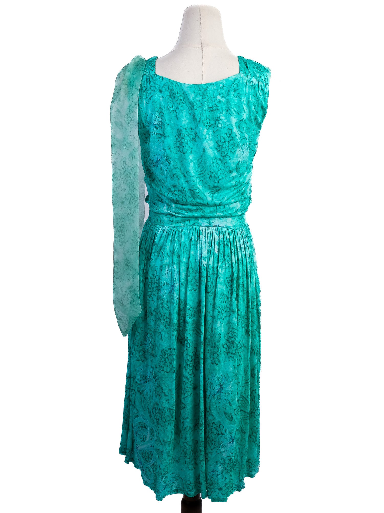 Excellent Class Roberto Cavalli Green Floral Dress Size M