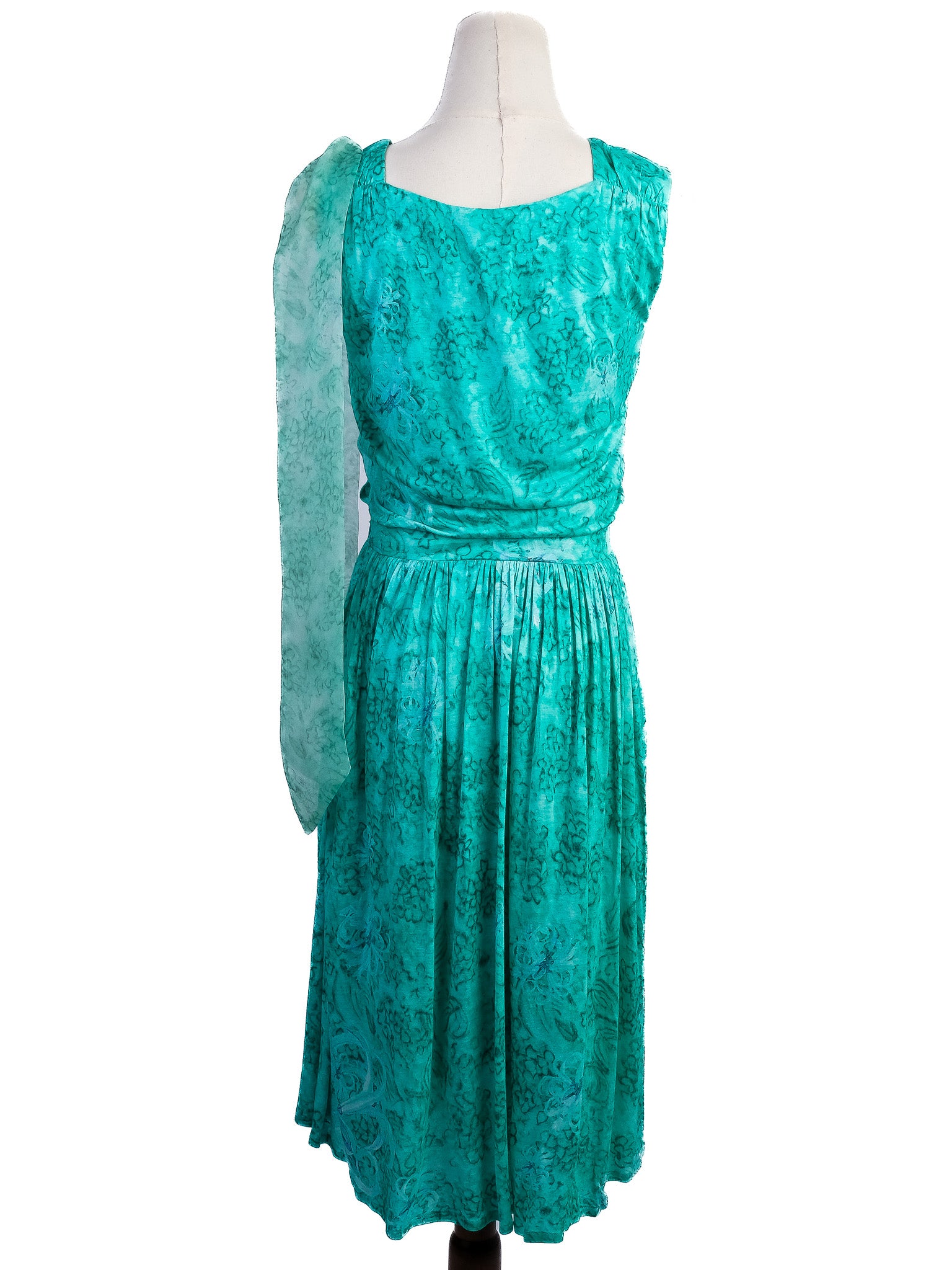 Excellent Class Roberto Cavalli Green Floral Dress Size M