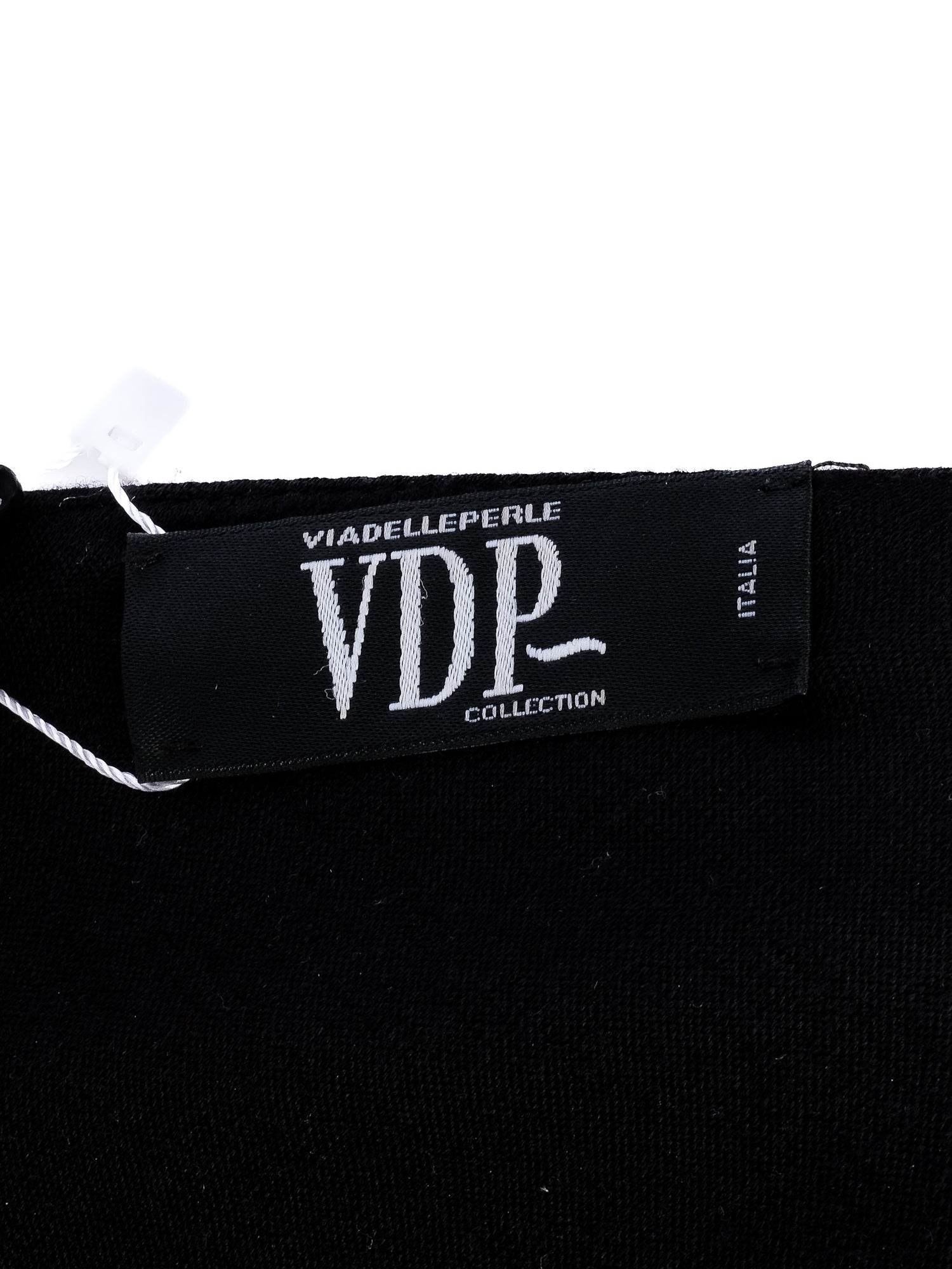 Excellent VDP Black Wool Dress Size L with Embellishments