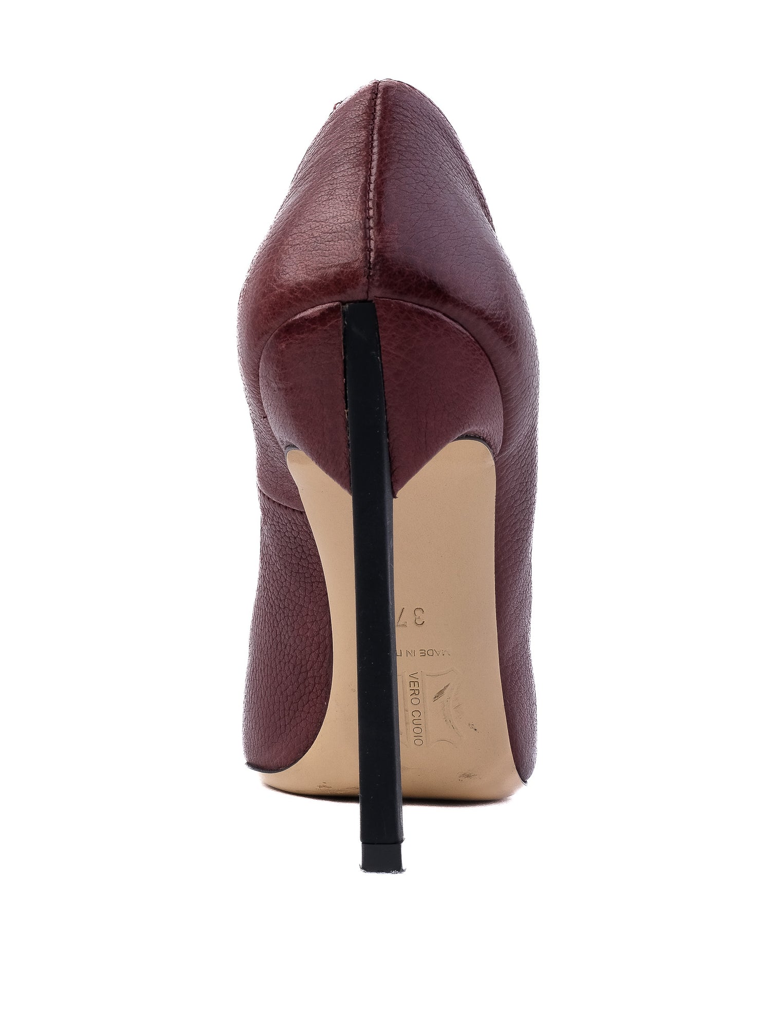 Excellent Nila&nila Red Pointed-Toe Pumps Size 37 Leather