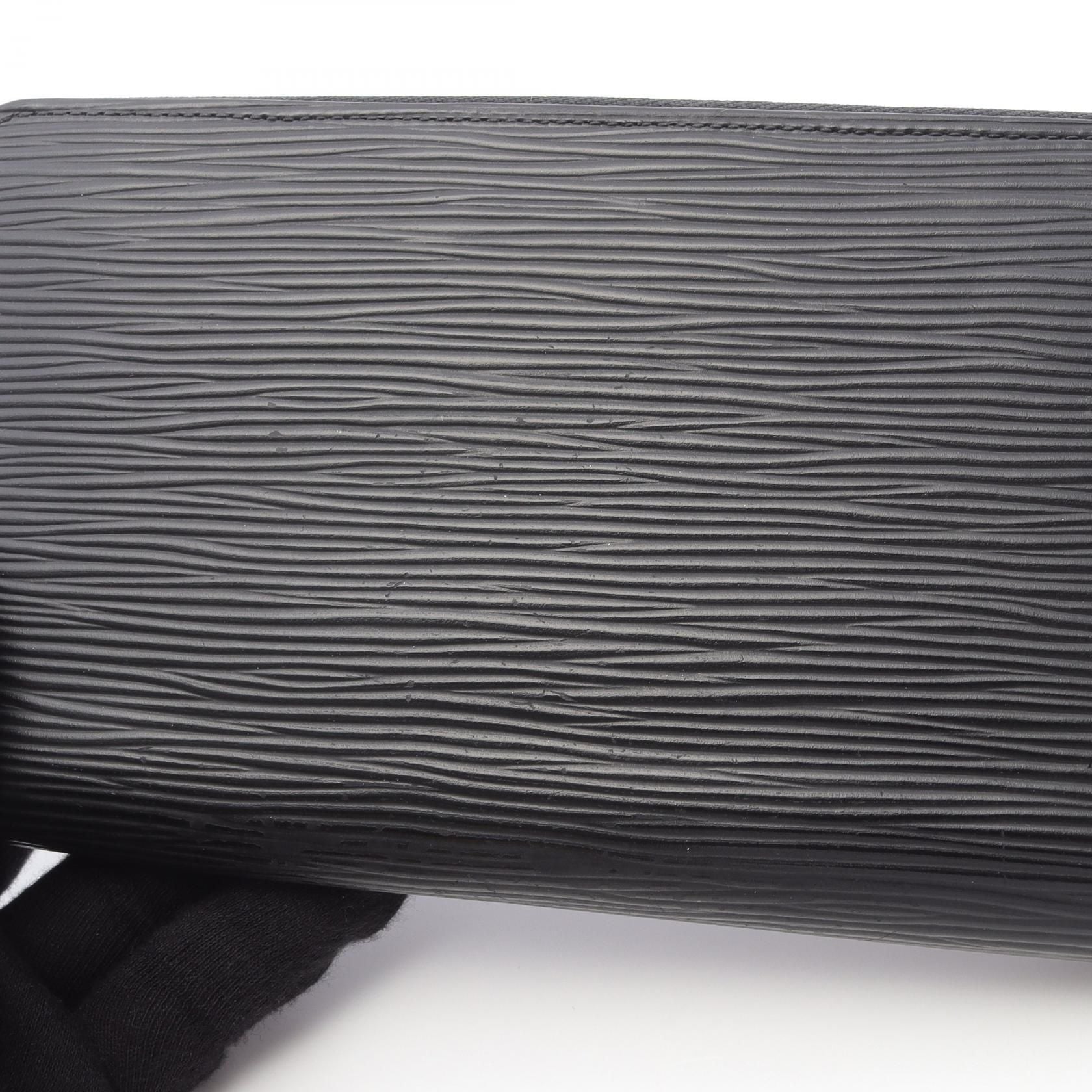 Louis Vuitton Zippy Wallet Black Around Long Wallet M 60072
