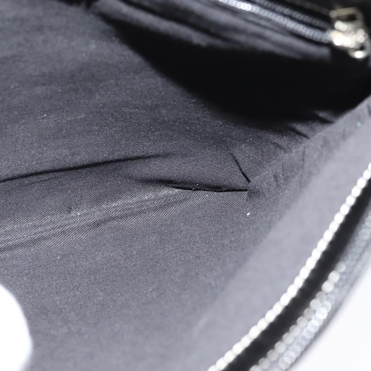 Loewe Anagram Shoulder Bag Canvas Gray Black Silver Auth