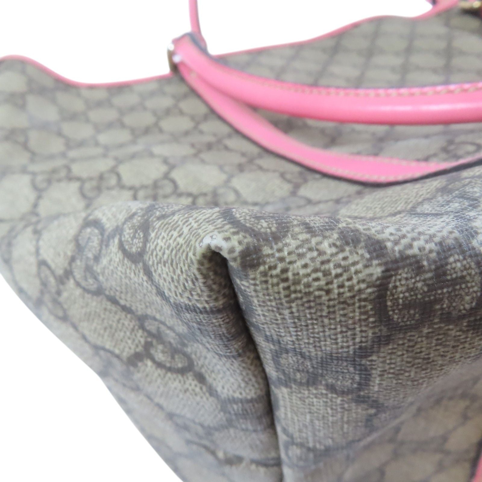 Gucci Gg Supreme Tote Bag Pvc Canvas Brown 197953