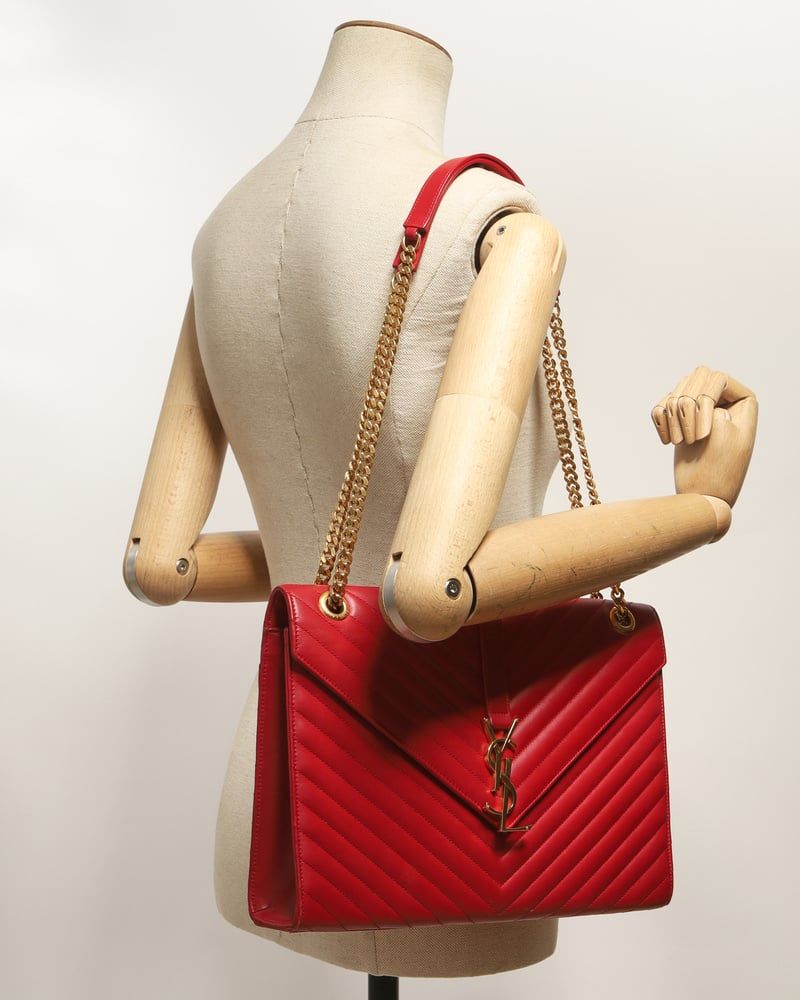 Saint Laurent Large Matelasse Envelope Bag
