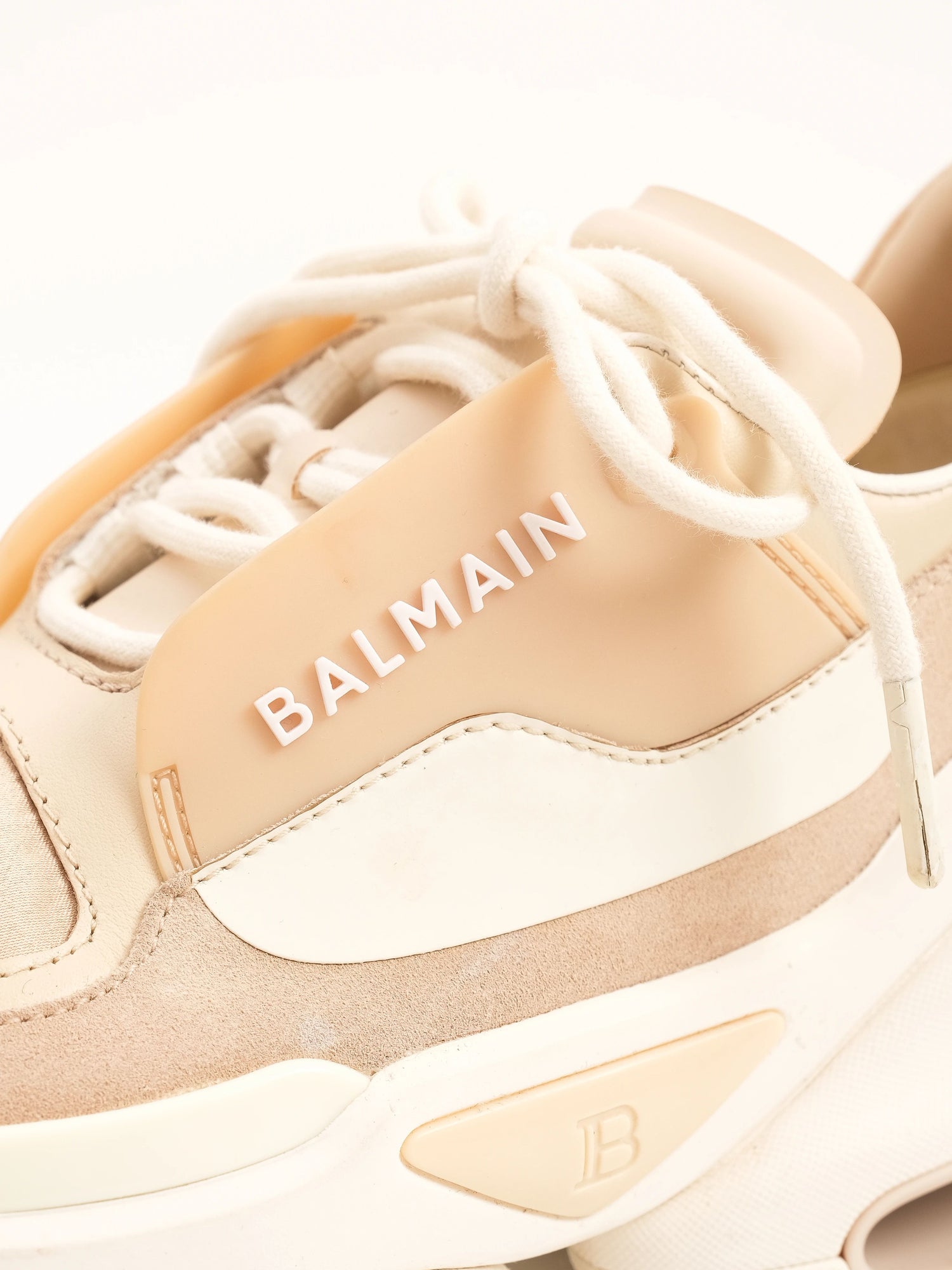 Average Balmain Yellow Textile Sneakers with Chunky Sole Design