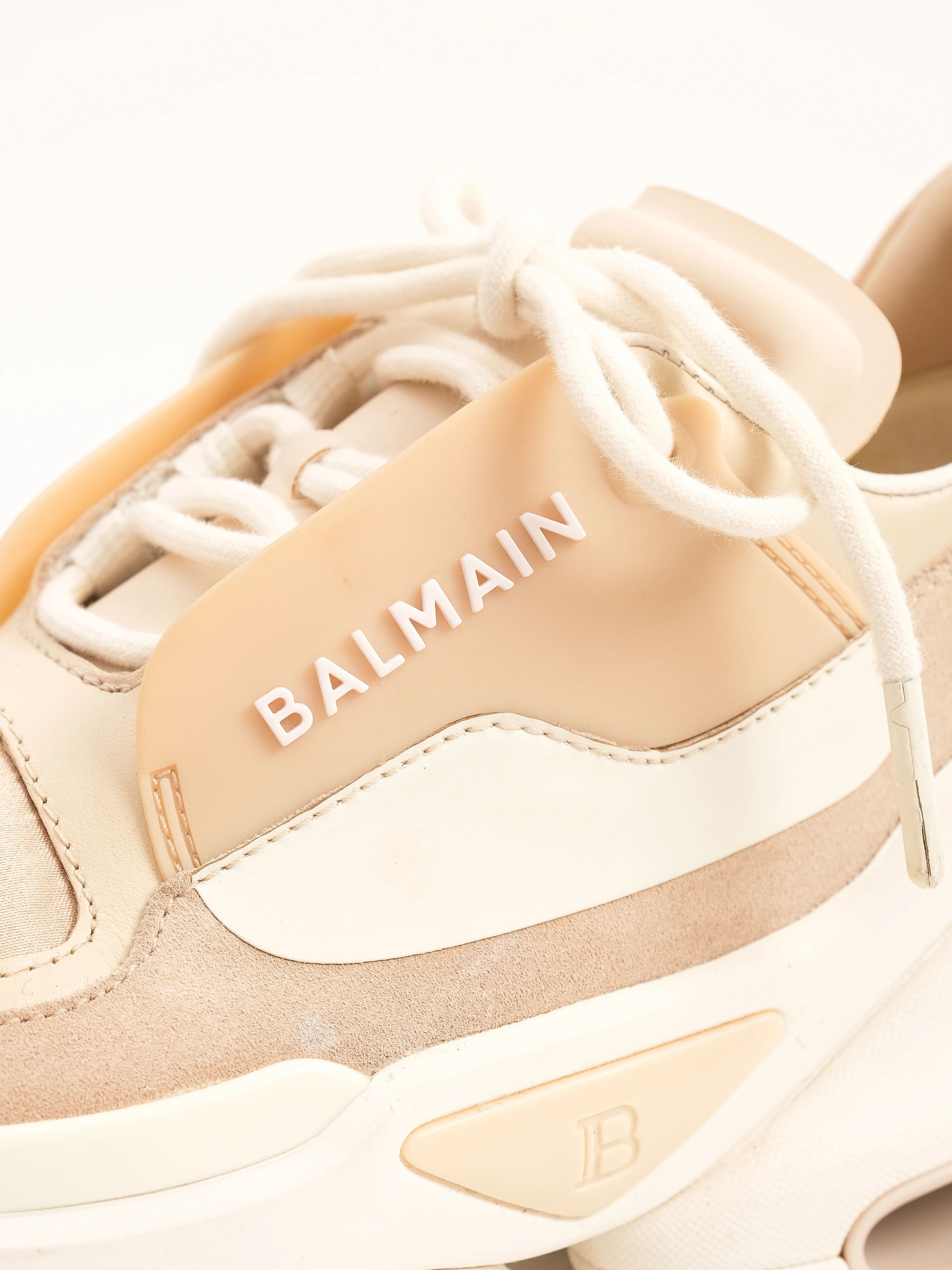 Average Balmain Yellow Textile Sneakers with Chunky Sole Design