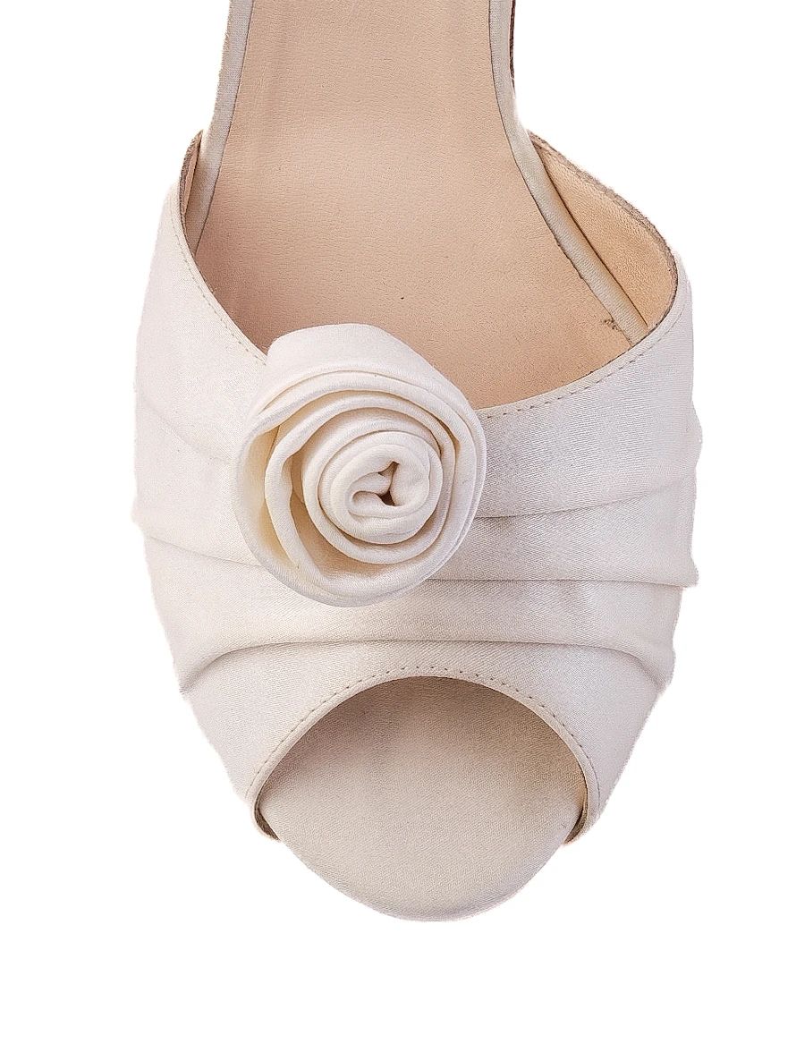 Excellent Max Mara White Leather High-Heeled Shoes Size 40