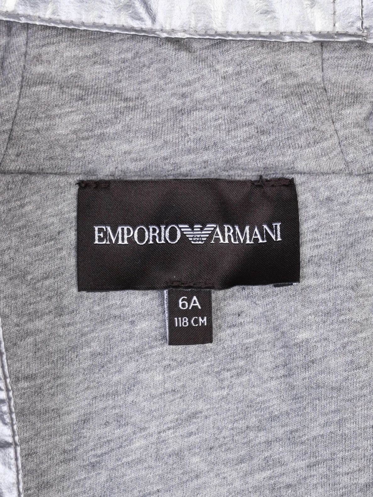 Excellent Emporio Armani Gray Hooded Jacket for Kids Size 6