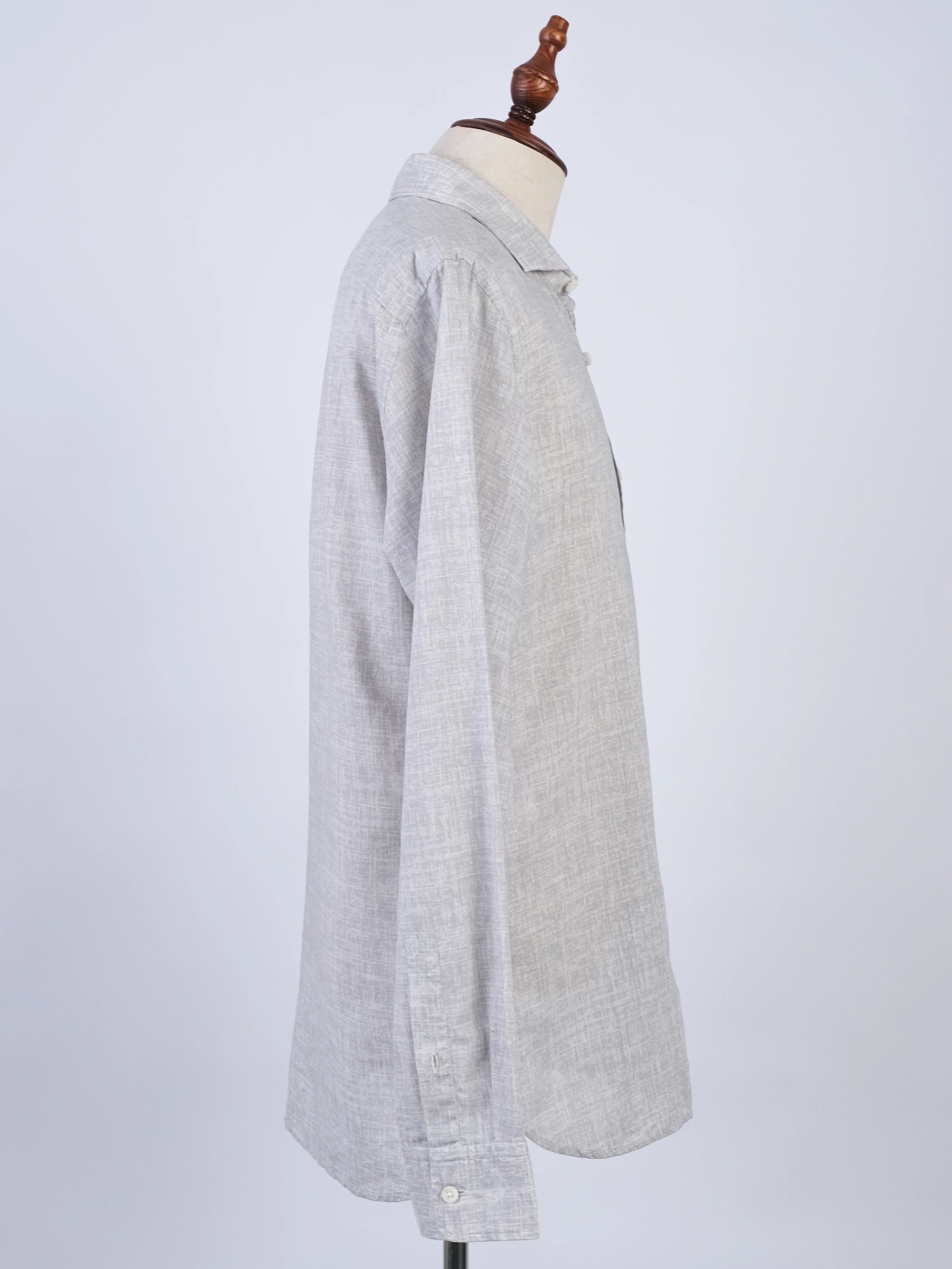 Ermenegildo Zegna Gray Long-Sleeve Button-Up Shirt Excellent Condition