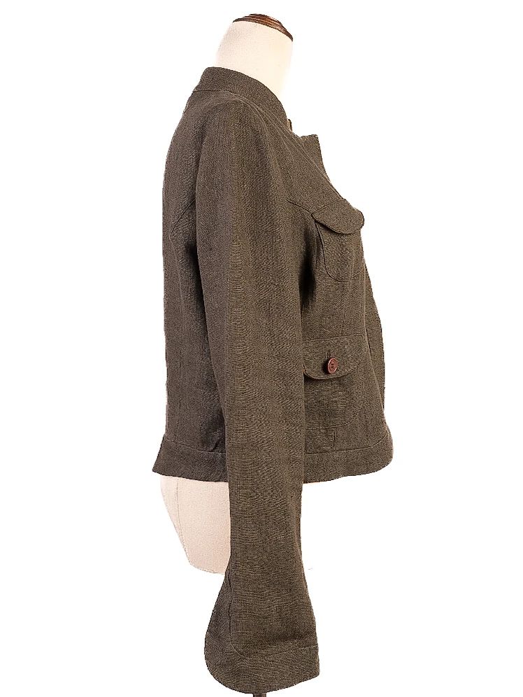 Excellent Etro Gray Cropped Wool Jacket Size M for Women