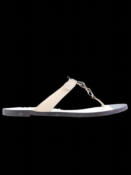 Good Condition Chanel White Leather Sandals Size 39 Women