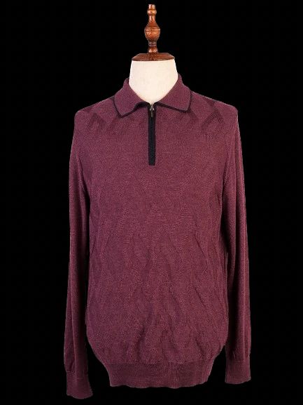 Dalmine Excellent Condition Purple Wool Sweater Size L