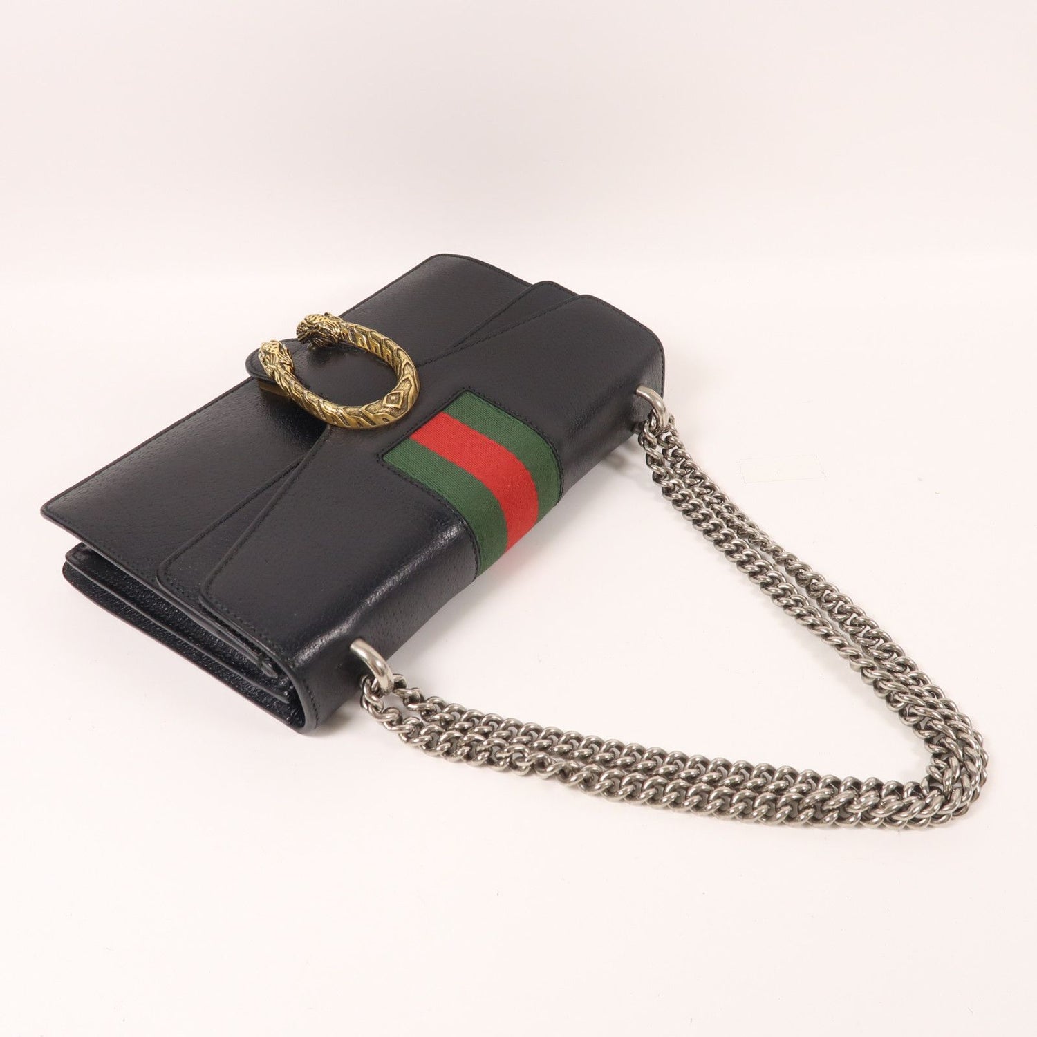 Gucci Cowhide Leather Dionysus Crossbody Back Bag Black Color Shoulder Bag Black Calfskin (cowhide) 4