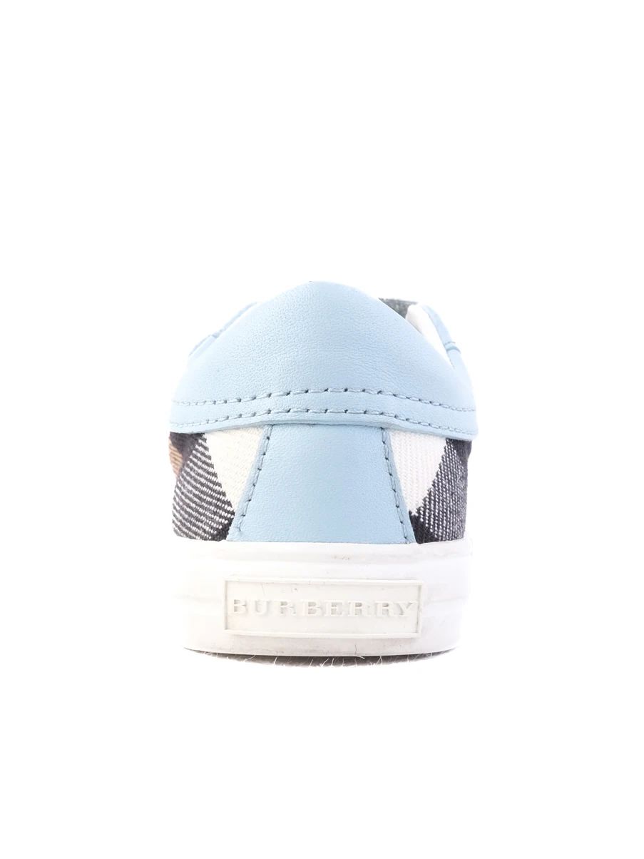 Excellent Burberry Light Blue Fabric Sneakers for Kids, Size 21