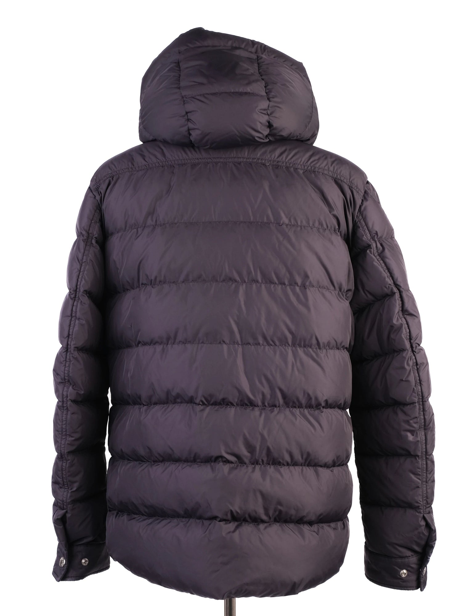 Excellent Moncler Blue Nylon Puffer Jacket with Hood Size M