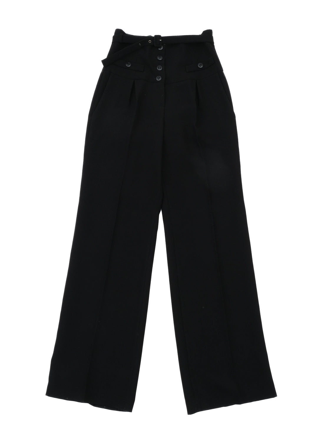 Excellent Luisa Spagnoli Black High-Waisted Pants Size L