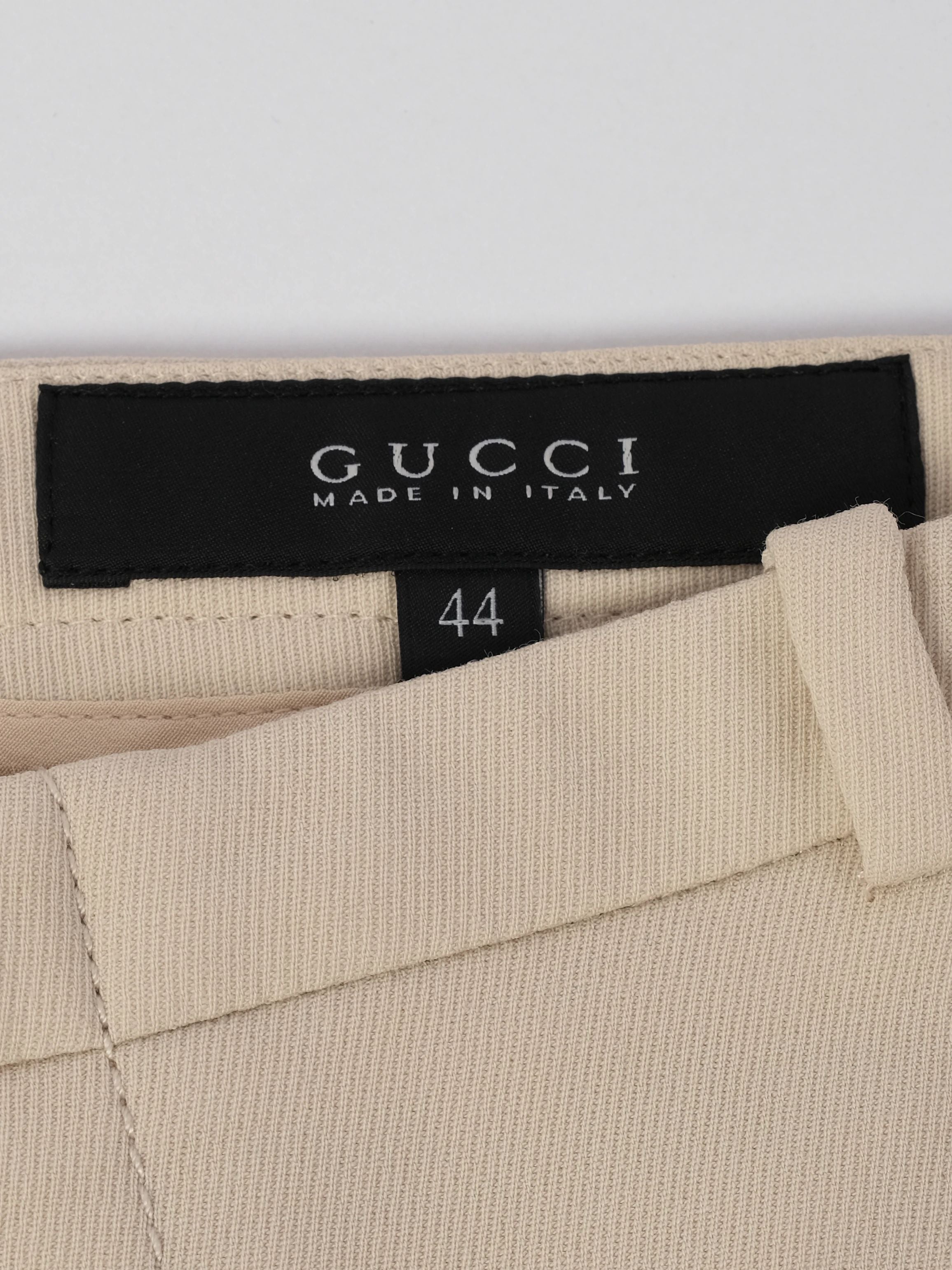Excellent Gucci White Wool Pants Size M Made in Italy