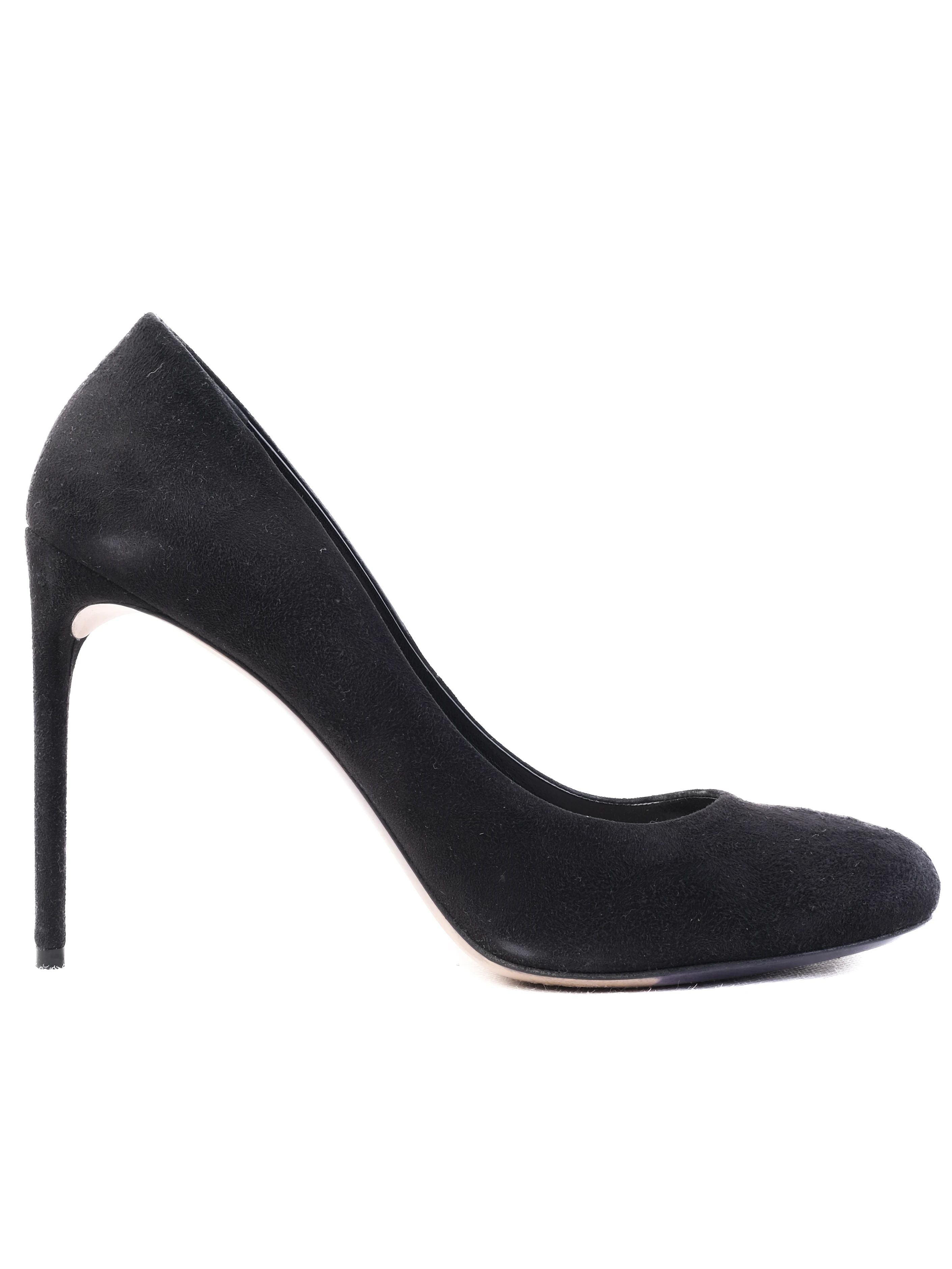 Excellent Miu Miu Black High-Heeled Stiletto Shoes Size 41.5 Leather