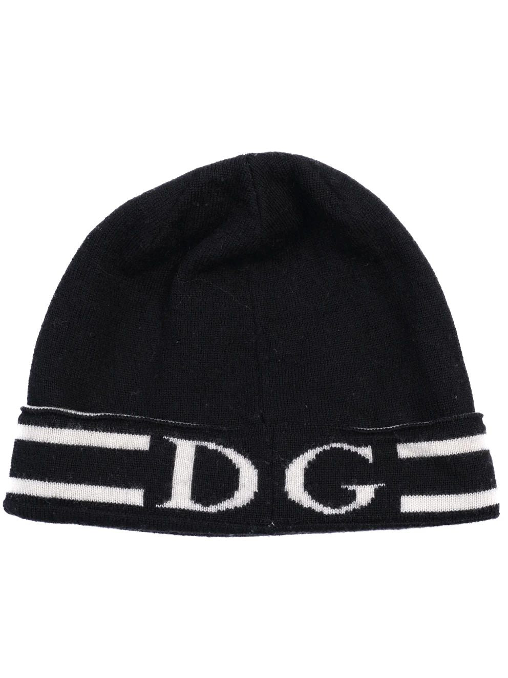 Excellent Dolce Gabbana Kids Black Knit Beanie Hat Size M