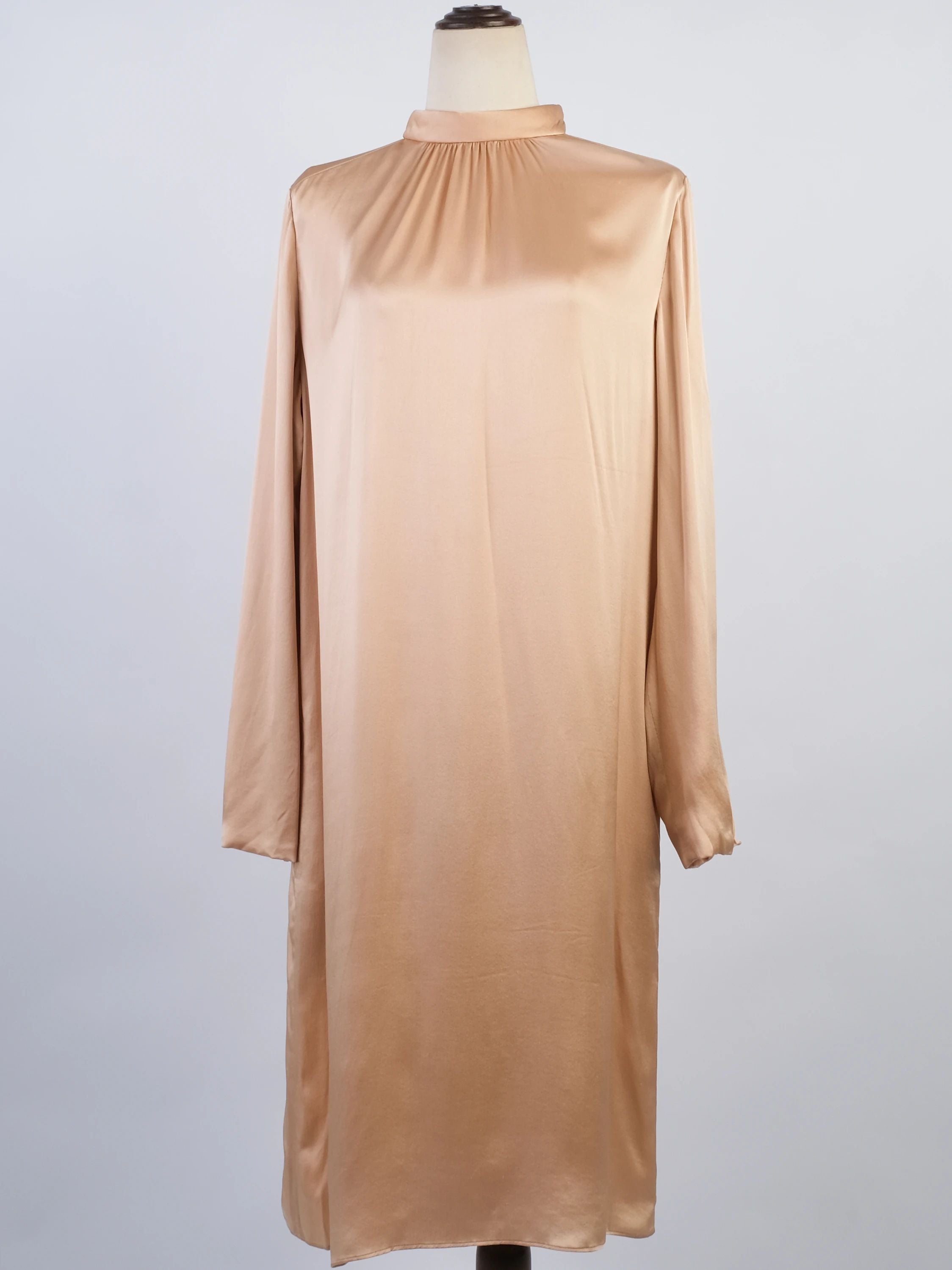 Excellent Chloe Pink Silk Long Sleeve Dress Size L