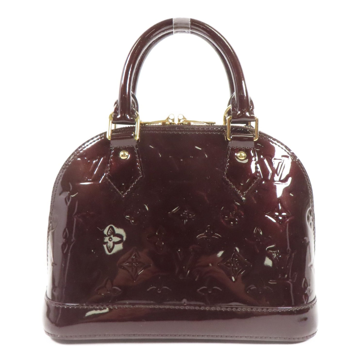 Louis Vuitton Vernis Alma Bb Handmade Shoulder Bag Red Amarante 2way Shoulder Bag M 91678