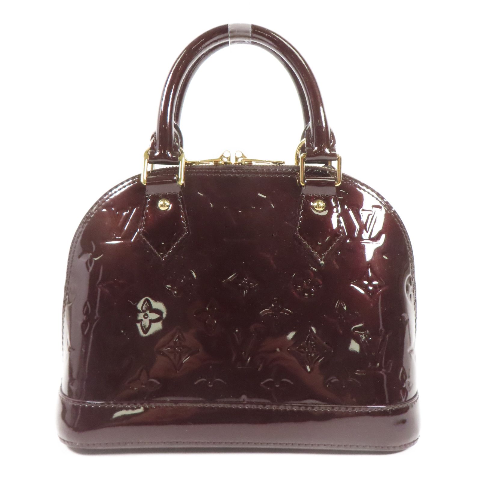 Louis Vuitton Vernis Alma Bb Handmade Shoulder Bag Red Amarante 2way Shoulder Bag M 91678