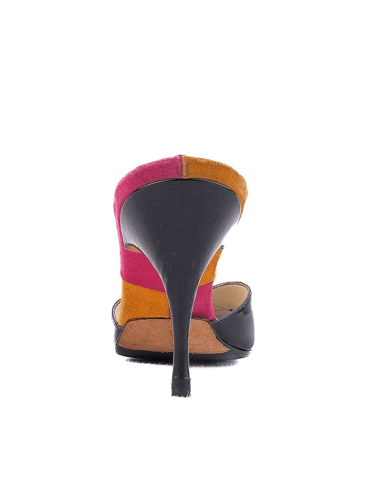 Average Condition Brian Atwood Black Leather High-Heeled Sandals Size 38