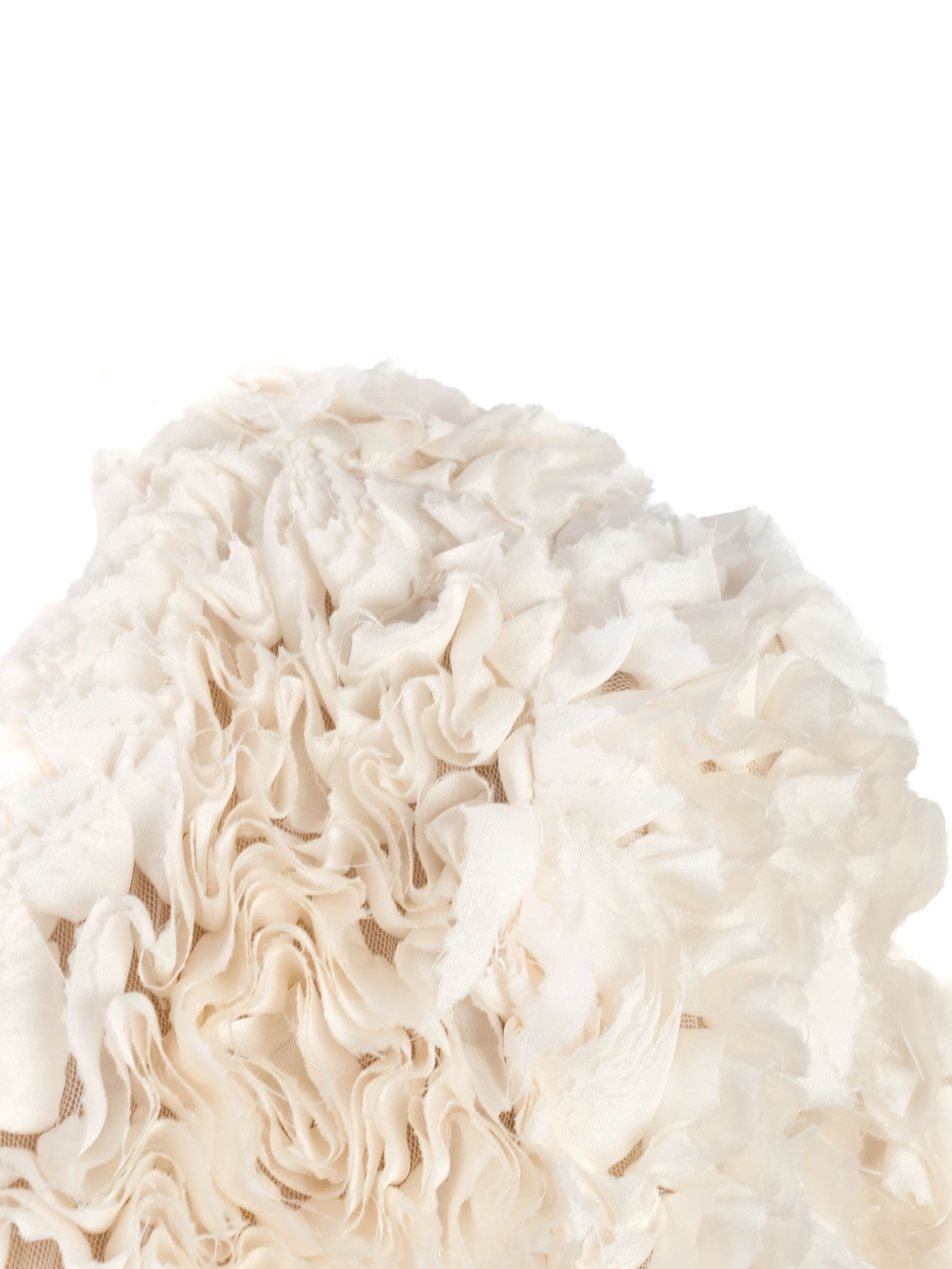 P.A.R.O.S.H. Excellent Condition Silk Textured Coat Size S White