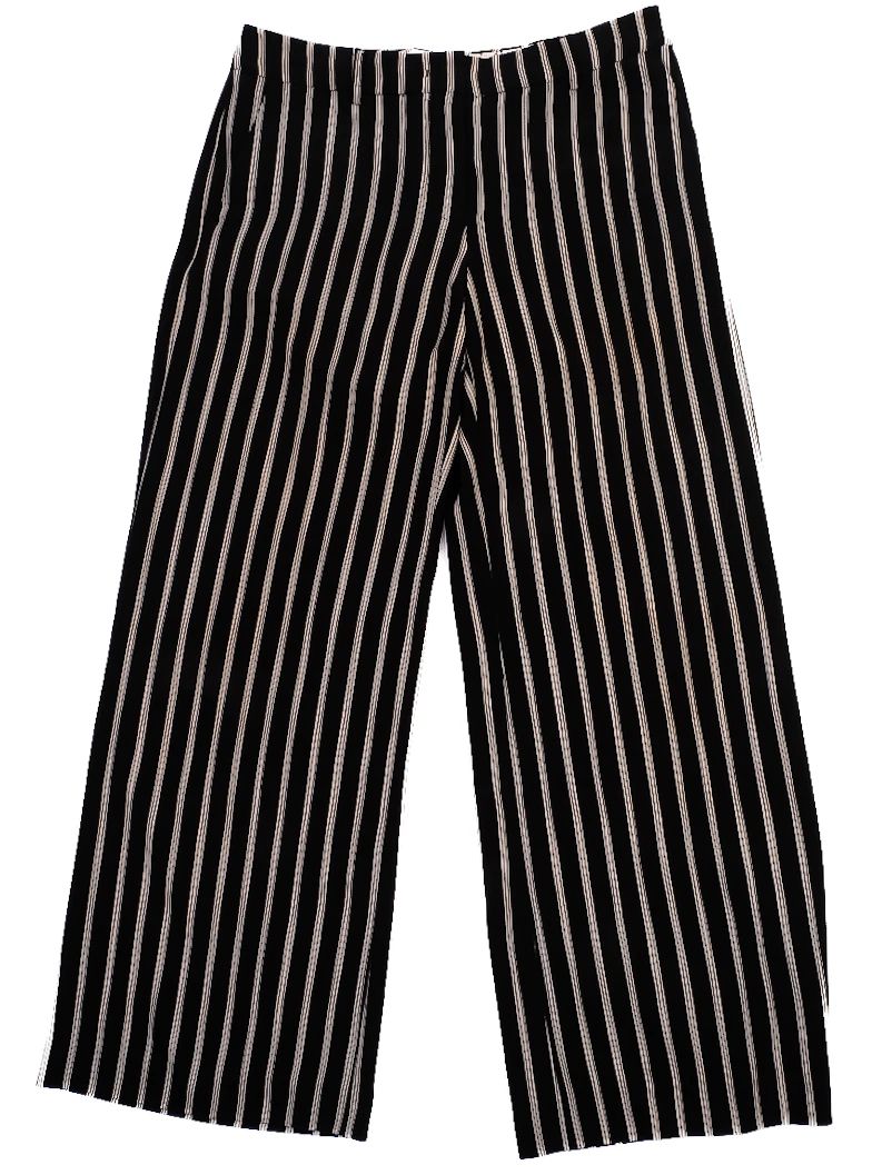 Average Max Mara Black Vertical Stripe Pants Size L Weekend MaxMara