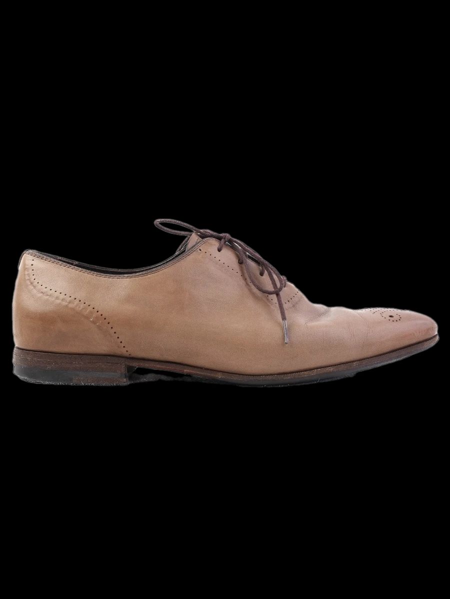 Good Bottega Veneta Green Leather Oxford Shoes Size 42