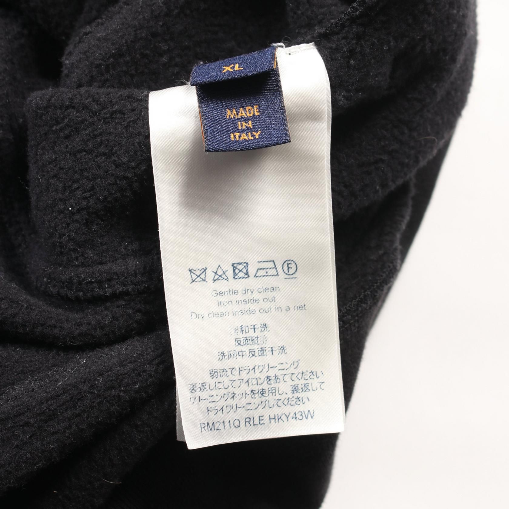 Louis Vuitton Monogram Circle Cut Black Hoodie Rm 211q Rle Hky 43w Ca