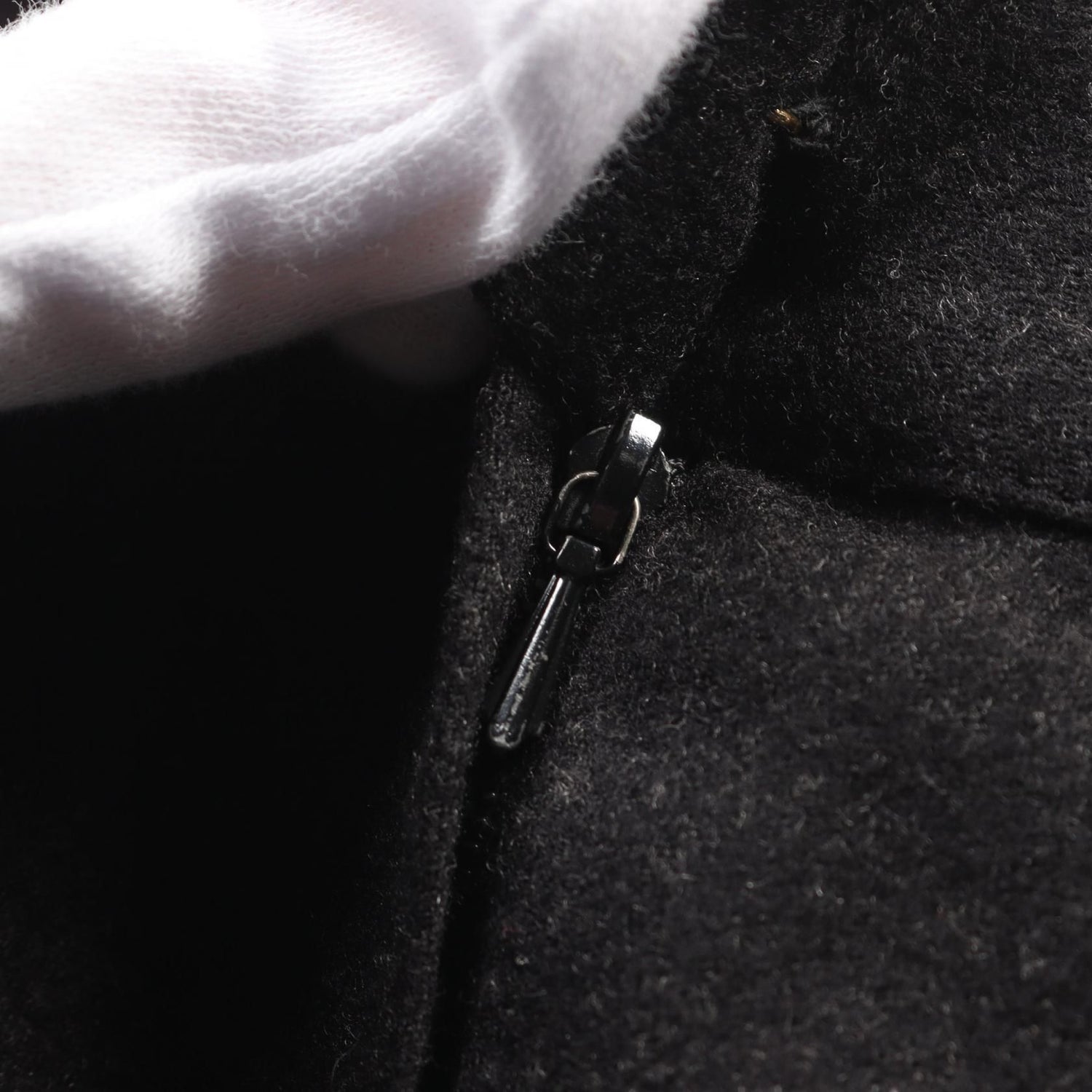 Chanel Coco Mark Button Skirt P 05858 Wool Gray 38