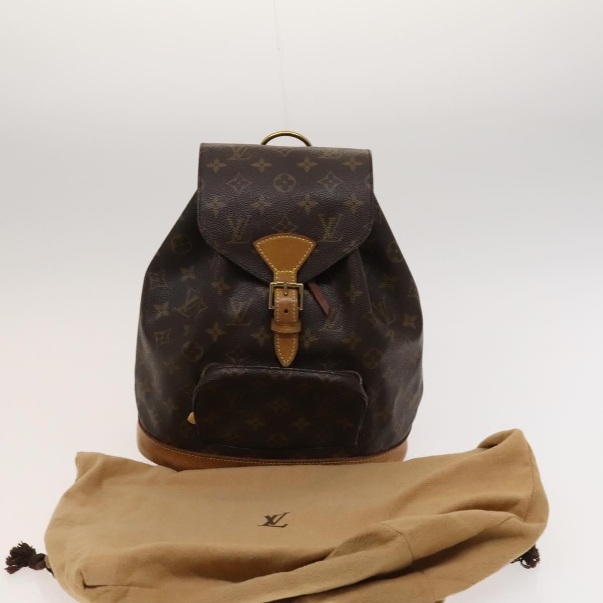 Louis Vuitton Monogram Montsouris Mm Backpack M 51136 Lv Auth