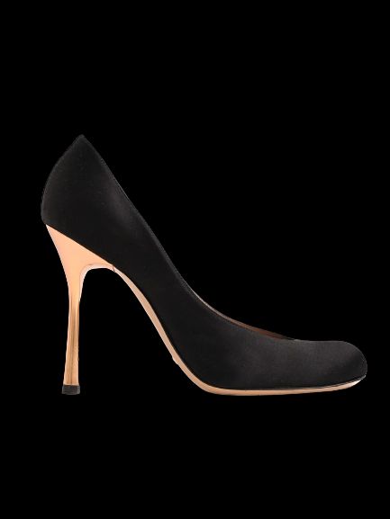 Excellent Emporio Armani Black Leather High-Heeled Shoes Size 38