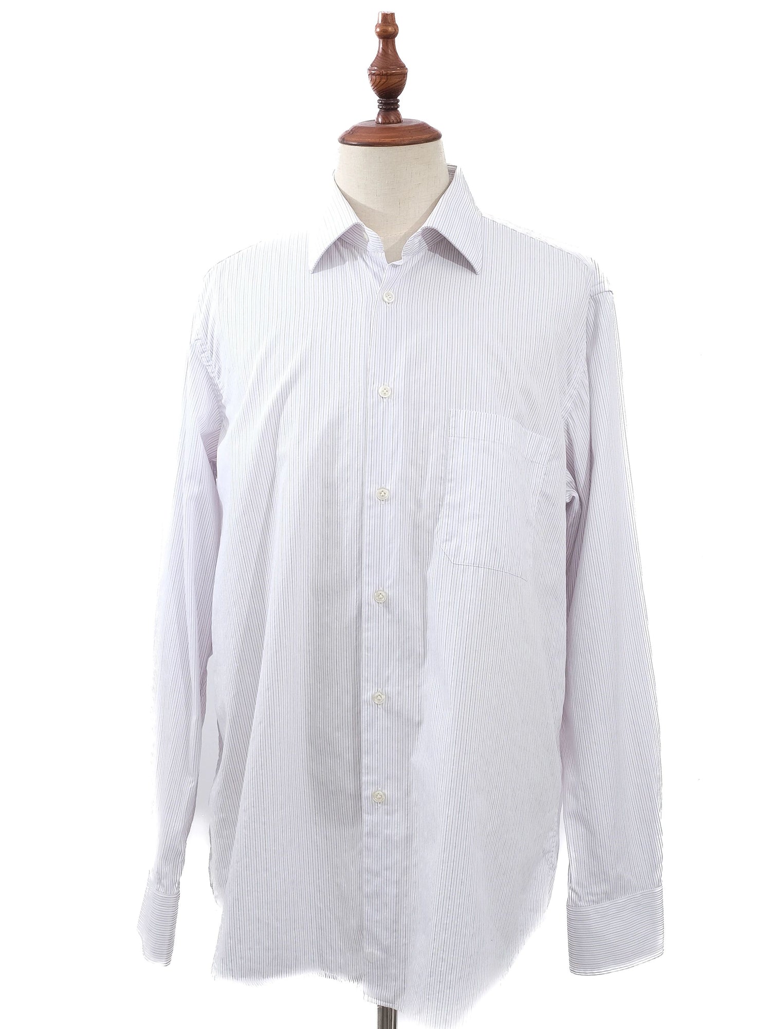 Excellent Pal Zileri Striped Dress Shirt XL Cotton Natural